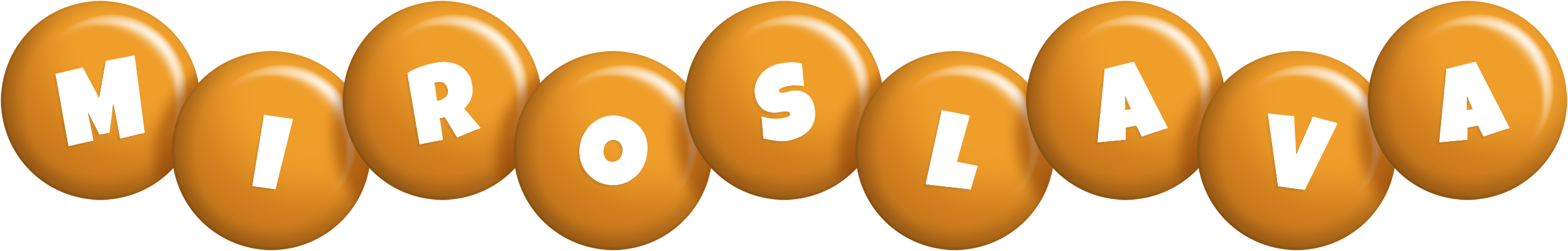 Miroslava candy-orange logo
