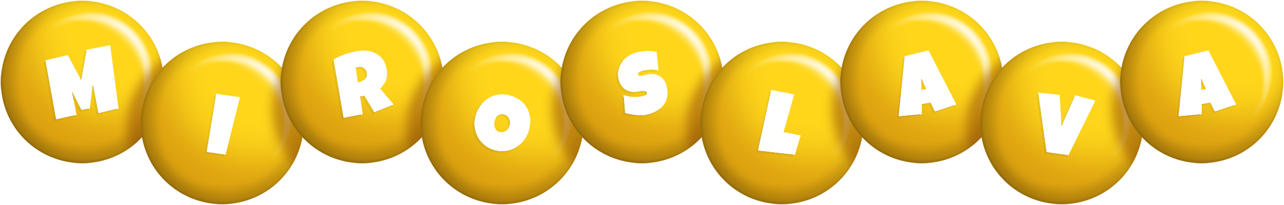 Miroslava candy-yellow logo