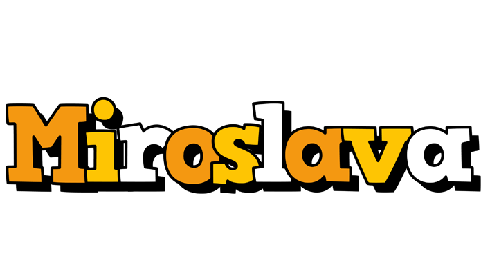 Miroslava cartoon logo