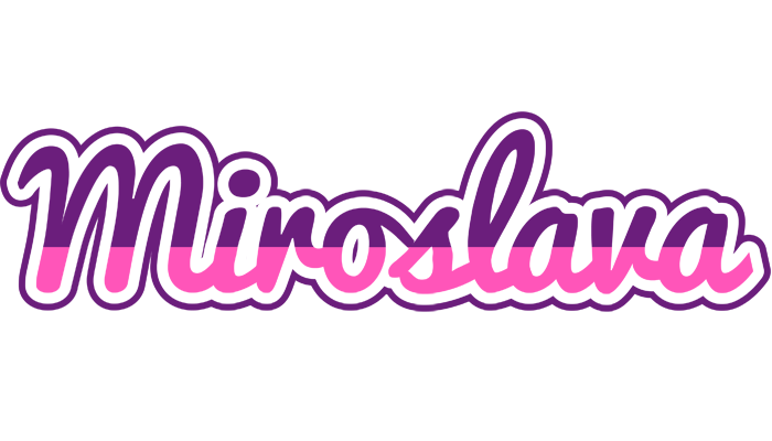 Miroslava cheerful logo
