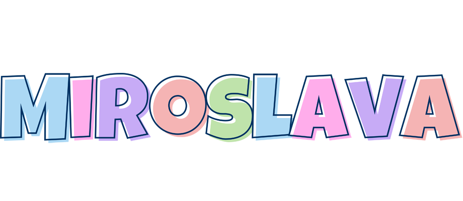 Miroslava pastel logo