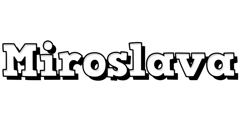 Miroslava snowing logo