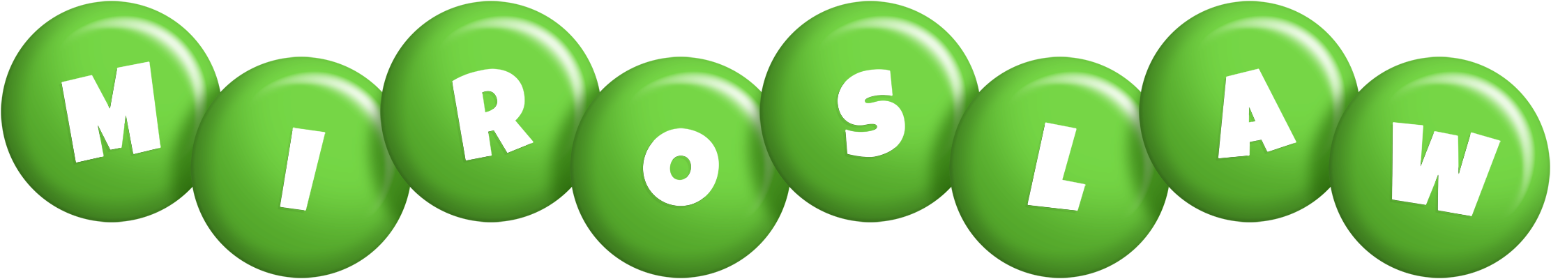 Miroslaw candy-green logo
