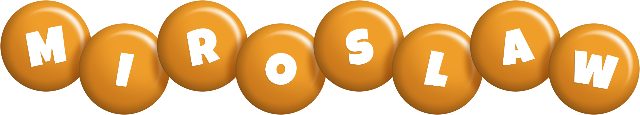 Miroslaw candy-orange logo