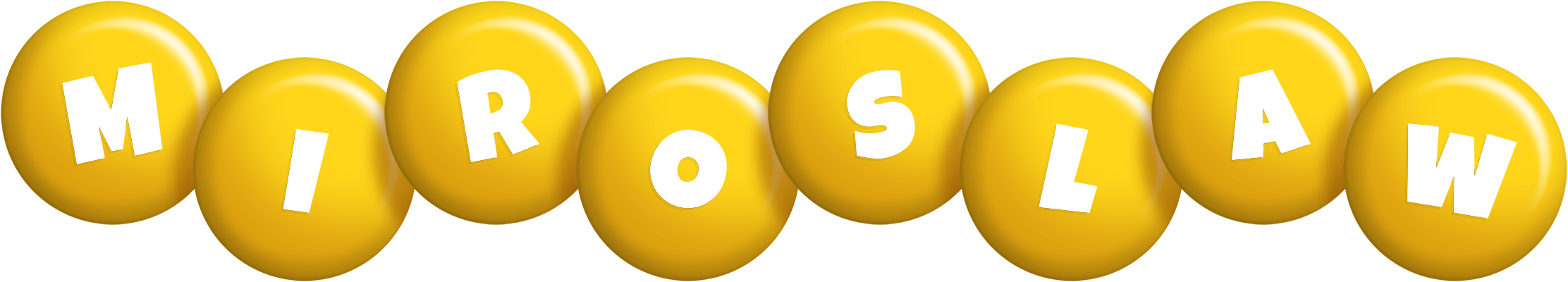 Miroslaw candy-yellow logo