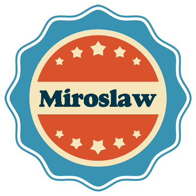 Miroslaw labels logo