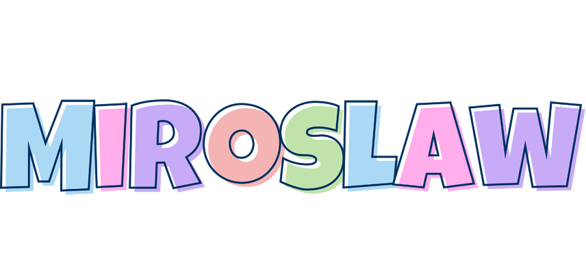 Miroslaw pastel logo