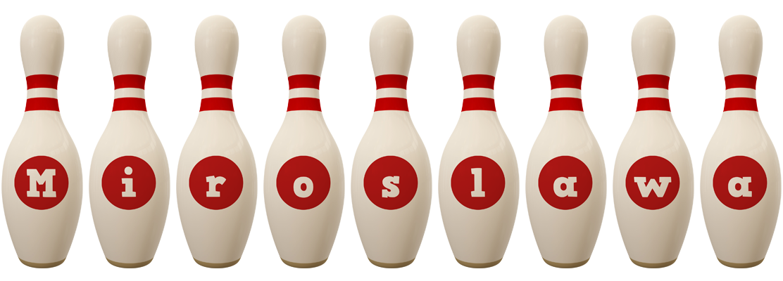 Miroslawa bowling-pin logo
