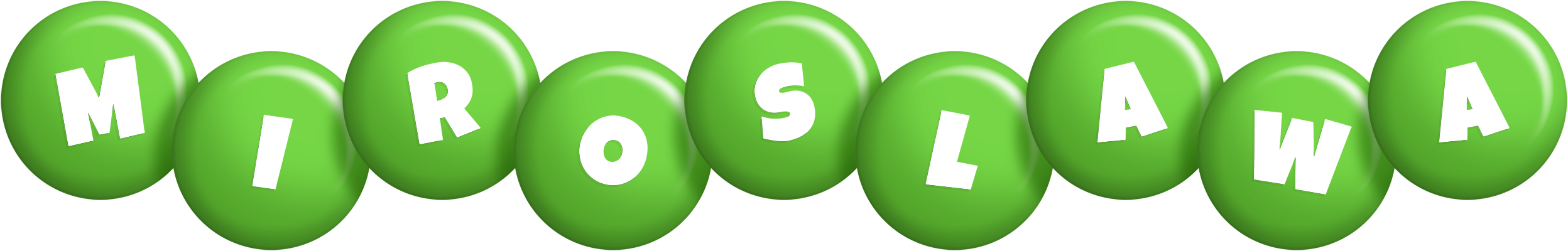 Miroslawa candy-green logo