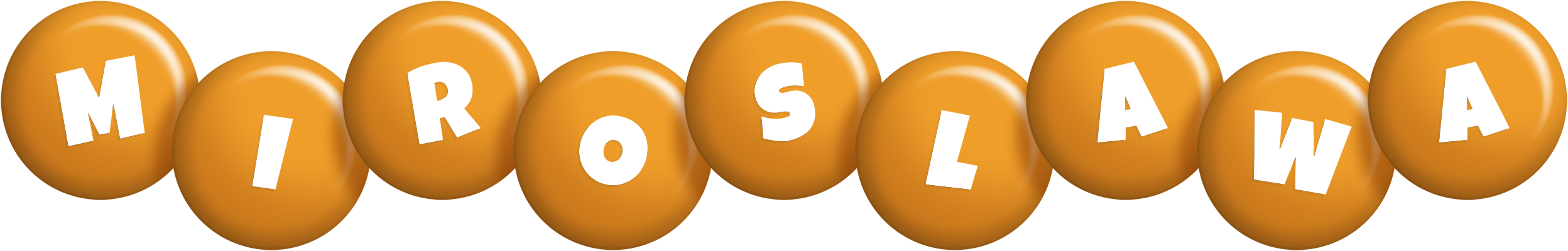 Miroslawa candy-orange logo