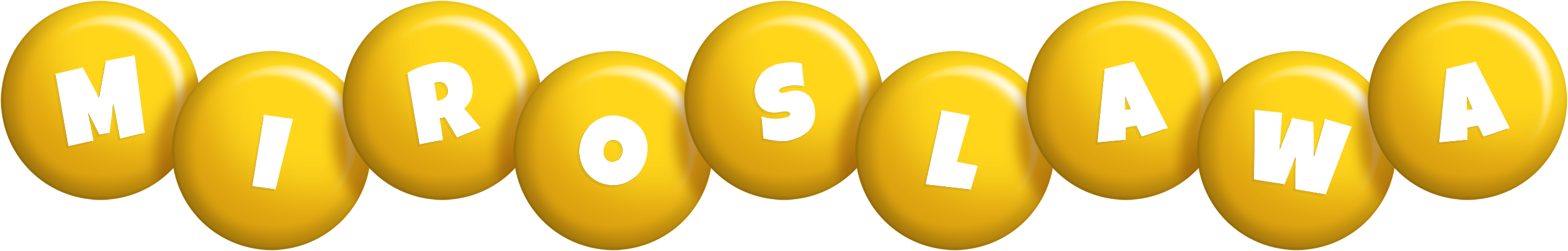 Miroslawa candy-yellow logo