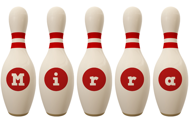 Mirra bowling-pin logo