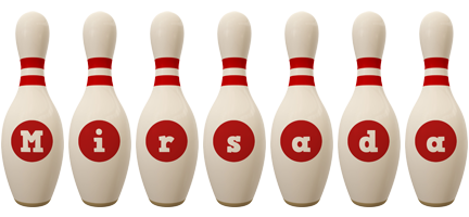 Mirsada bowling-pin logo