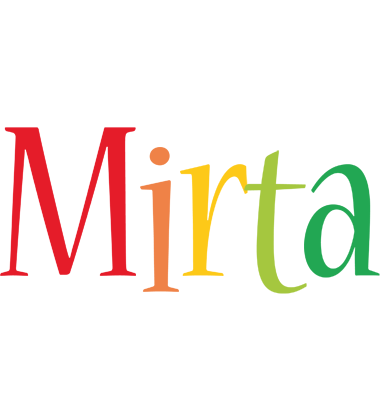 Mirta birthday logo