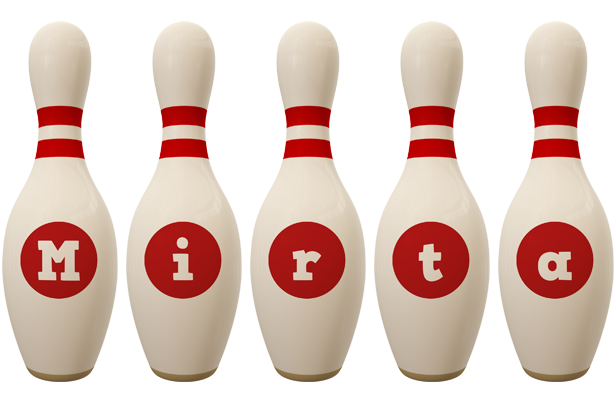 Mirta bowling-pin logo