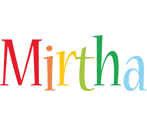 Mirtha birthday logo