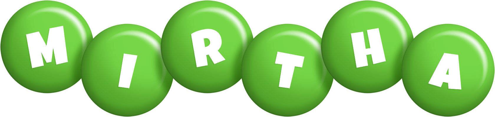 Mirtha candy-green logo