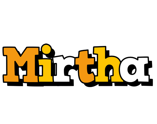 Mirtha cartoon logo