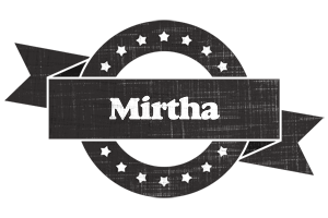 Mirtha grunge logo