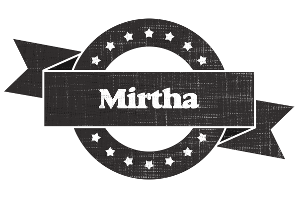 Mirtha grunge logo