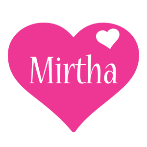 Mirtha love-heart logo