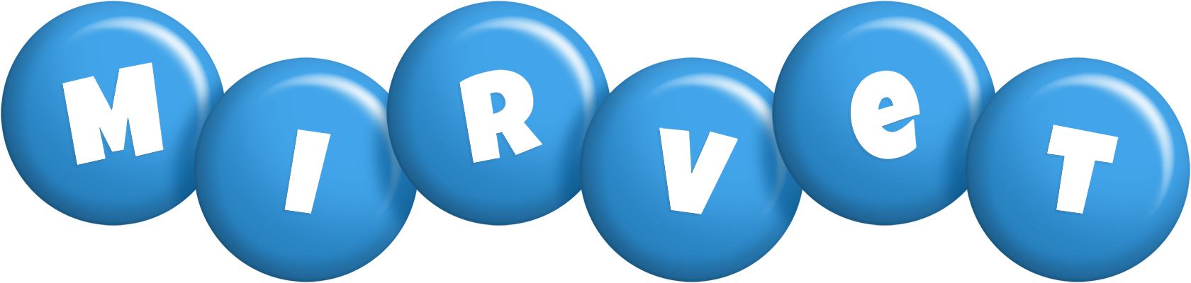 Mirvet candy-blue logo