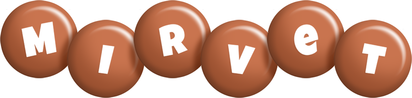 Mirvet candy-brown logo