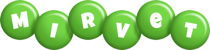 Mirvet candy-green logo