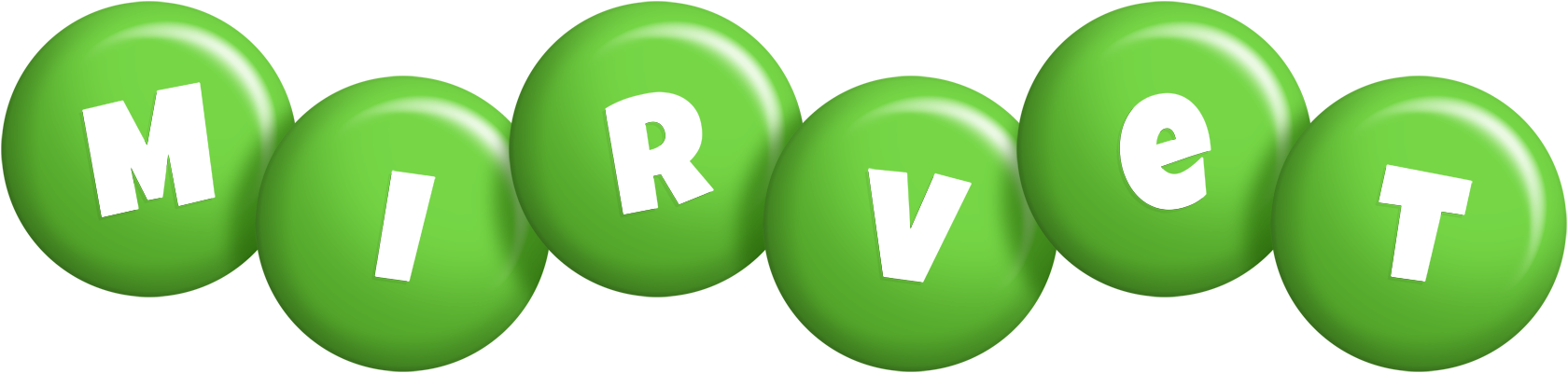Mirvet candy-green logo
