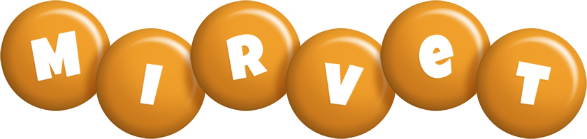 Mirvet candy-orange logo