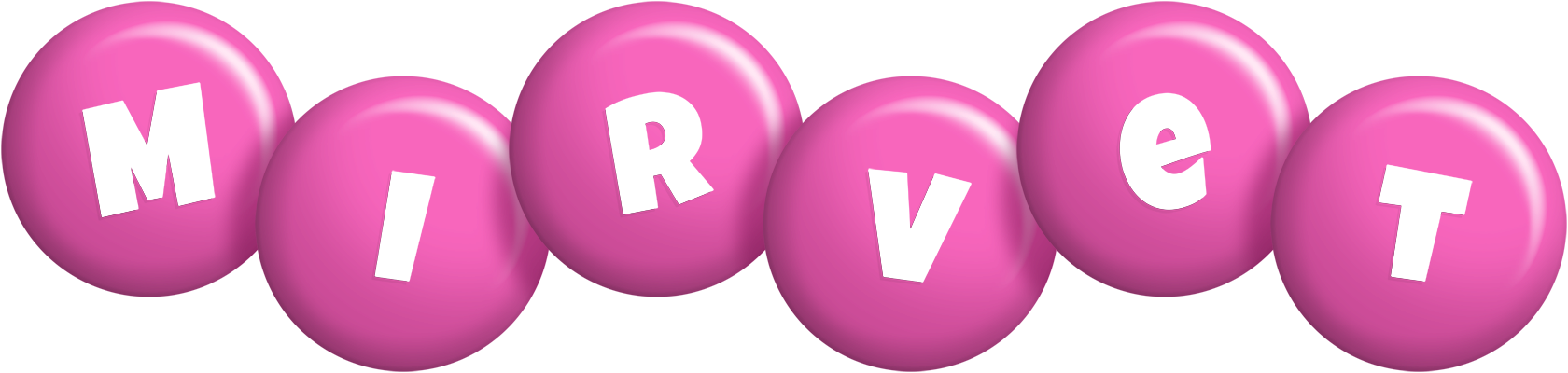 Mirvet candy-pink logo