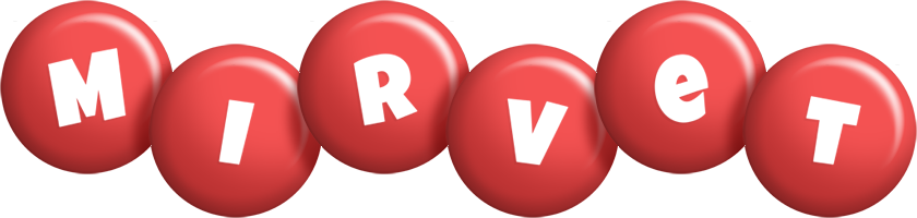 Mirvet candy-red logo