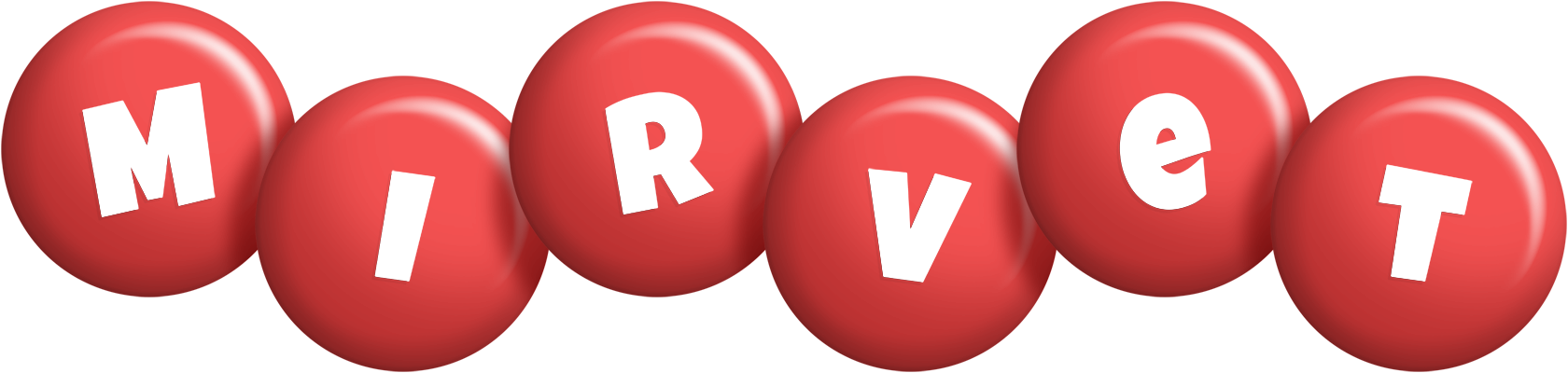 Mirvet candy-red logo