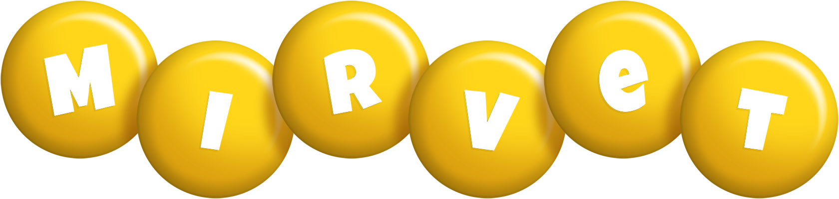 Mirvet candy-yellow logo
