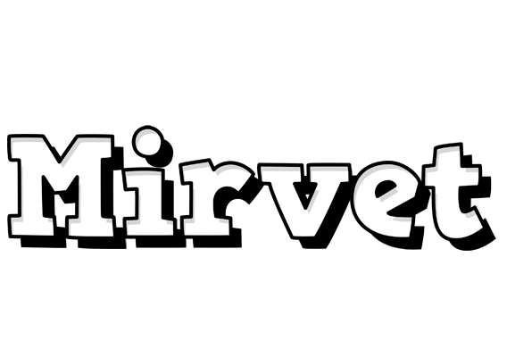 Mirvet snowing logo