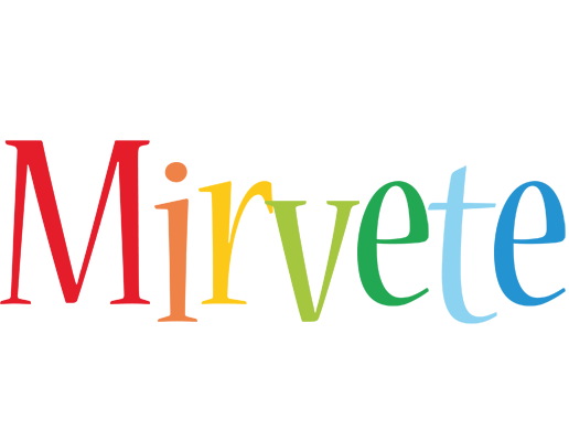 Mirvete birthday logo