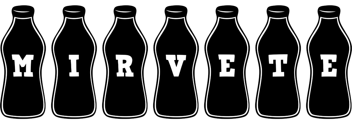 Mirvete bottle logo