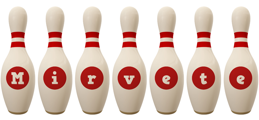 Mirvete bowling-pin logo