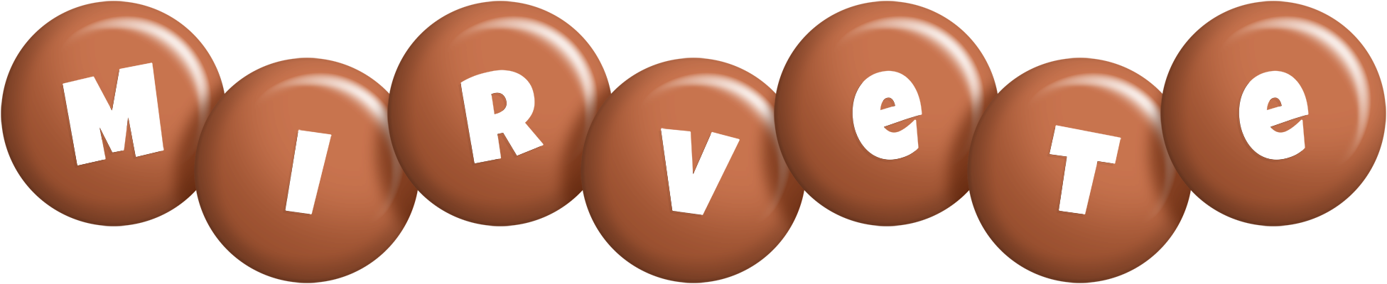Mirvete candy-brown logo