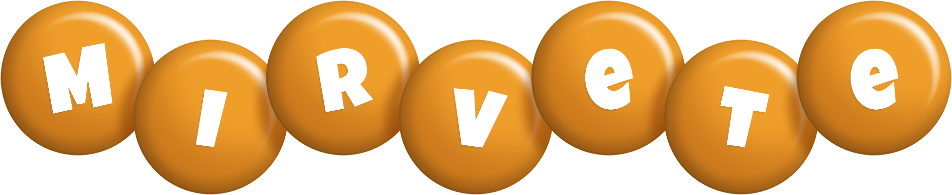 Mirvete candy-orange logo