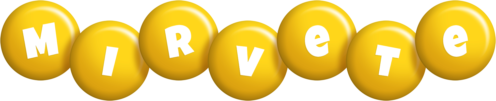 Mirvete candy-yellow logo