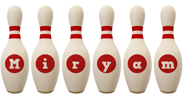 Miryam bowling-pin logo