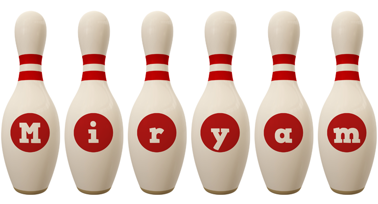 Miryam bowling-pin logo