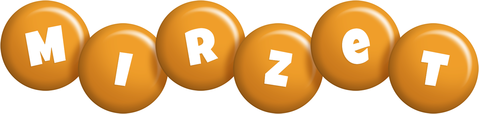 Mirzet candy-orange logo