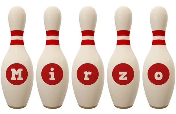 Mirzo bowling-pin logo