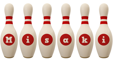 Misaki bowling-pin logo