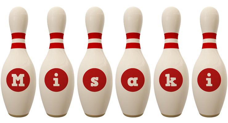 Misaki bowling-pin logo