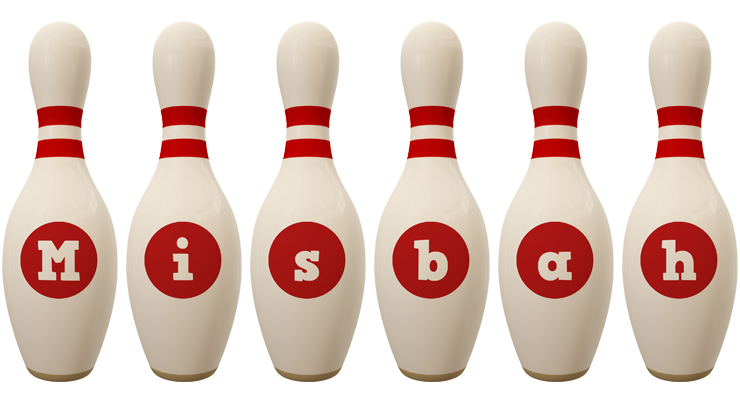 Misbah bowling-pin logo