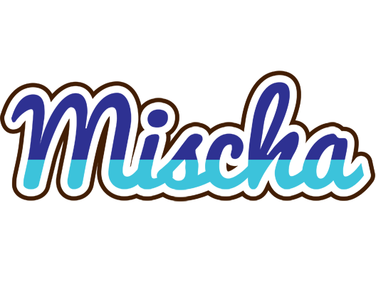 Mischa raining logo