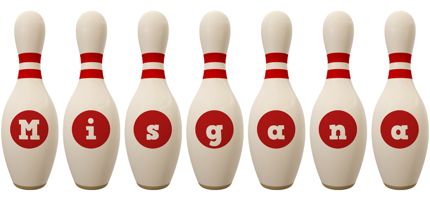 Misgana bowling-pin logo